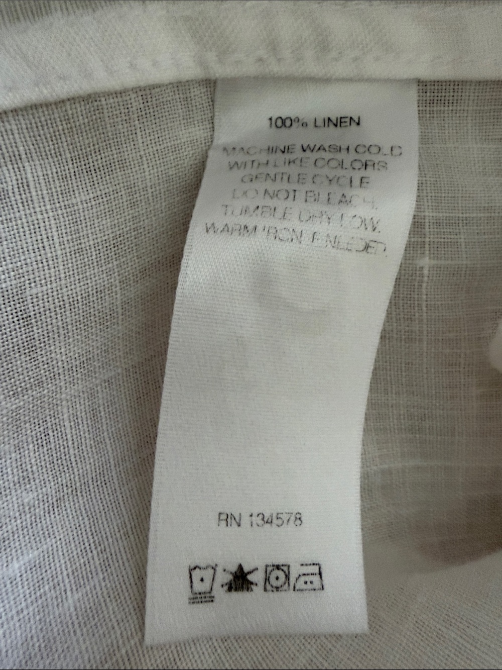Vineyard Vines Men's White 100% Linen Long Sleeve Button Down Shirt - Size Small - Picture 11 of 11